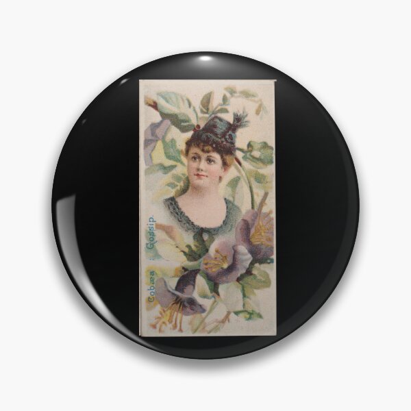 Item preview, Cobaea: Gossip, 1892 | Language of Flowers Trading Card N75 designed and sold by CurrantJam.