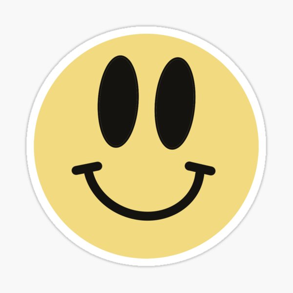 Yellow Smiley Face Sticker For Sale By Jaylinnn Redbubble