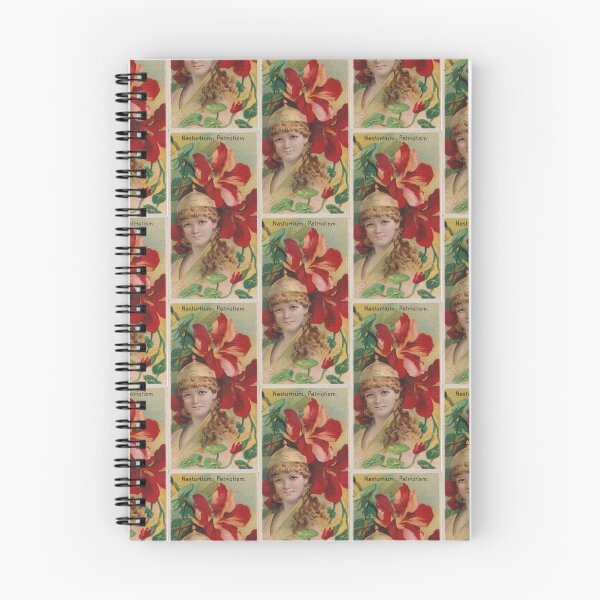 Item preview, Nasturtium: Patriotism, 1892 | Language of Flowers Trading Card N75 designed and sold by CurrantJam.