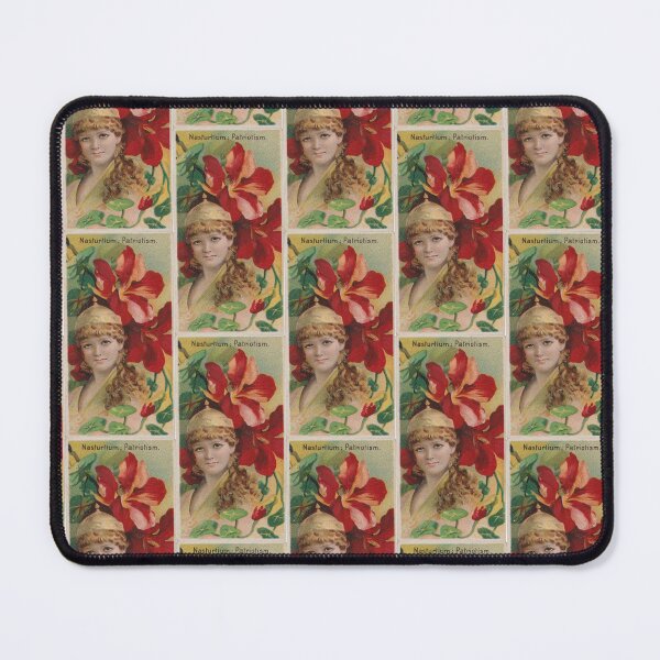 Item preview, Nasturtium: Patriotism, 1892 | Language of Flowers Trading Card N75 designed and sold by CurrantJam.