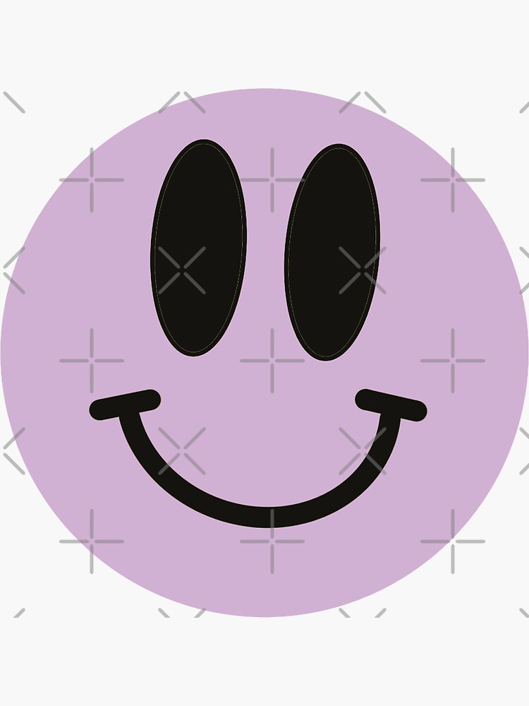 Purple Smiley Face Sticker By Jaylinnn Redbubble