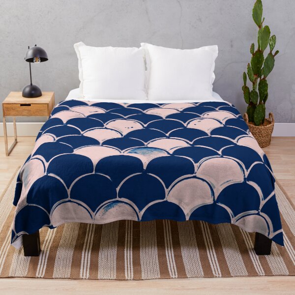 Item preview, Retro blue beige geometric pattern designed and sold by fowons.