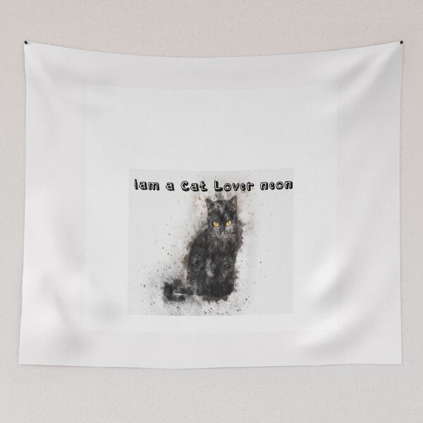 Aperçu de l'œuvre I am a cat lover neon créée et vendue par dngr shop.