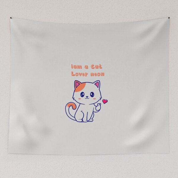 Aperçu de l'œuvre I am a cat lover neon créée et vendue par dngr shop.