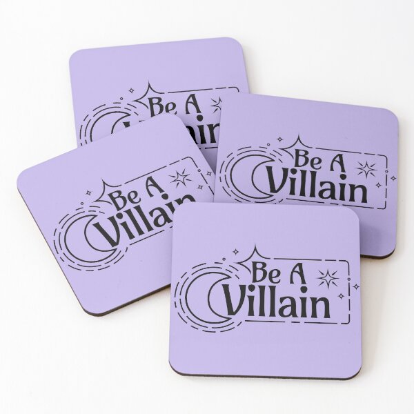 Item preview, Be A Villain (BLK on Lilac) designed and sold by Caffinatedkitti.