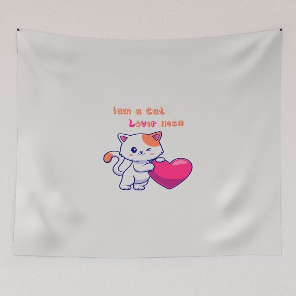 Aperçu de l'œuvre I am a cat lover neon créée et vendue par dngr shop.