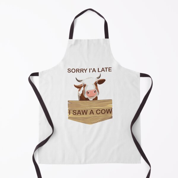 Item preview, Sorry i'm late i saw a cow, vintage gift for cow lovers designed and sold by CRO-DESIGN.