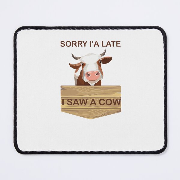Item preview, Sorry i'm late i saw a cow, vintage gift for cow lovers designed and sold by CRO-DESIGN.