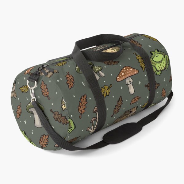 Item preview, Toad Forest, British Woodland Cartoon Pattern - Muted Green designed and sold by auristela.