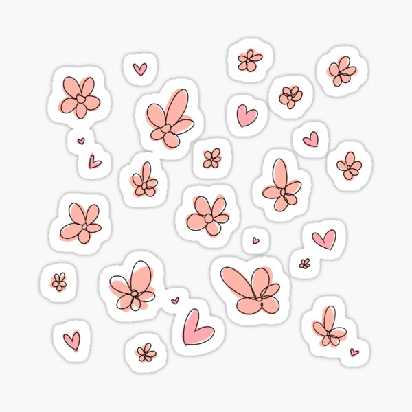 Vista previa del artículo con la obra «Mezcla de corazones y flores Heartstopper (rosa)», diseñado y vendido por Sophprano.