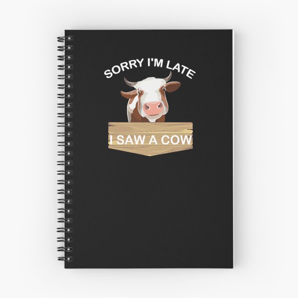 Item preview, Sorry i'm late i saw a cow, vintage gift for cow lovers designed and sold by CRO-DESIGN.
