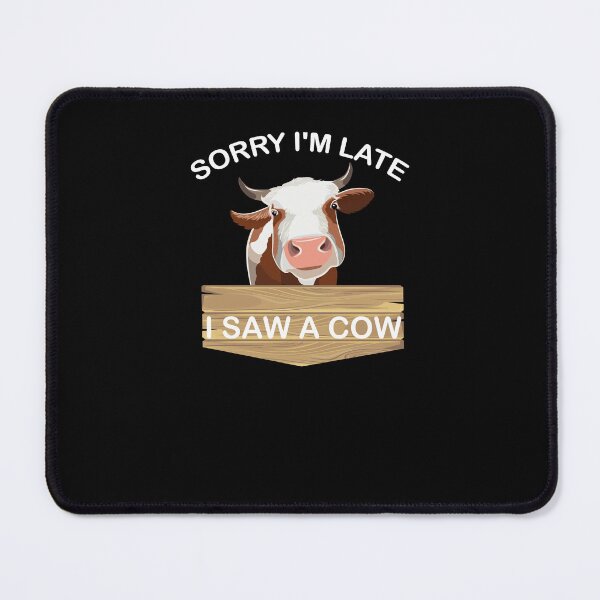 Item preview, Sorry i'm late i saw a cow, vintage gift for cow lovers designed and sold by CRO-DESIGN.