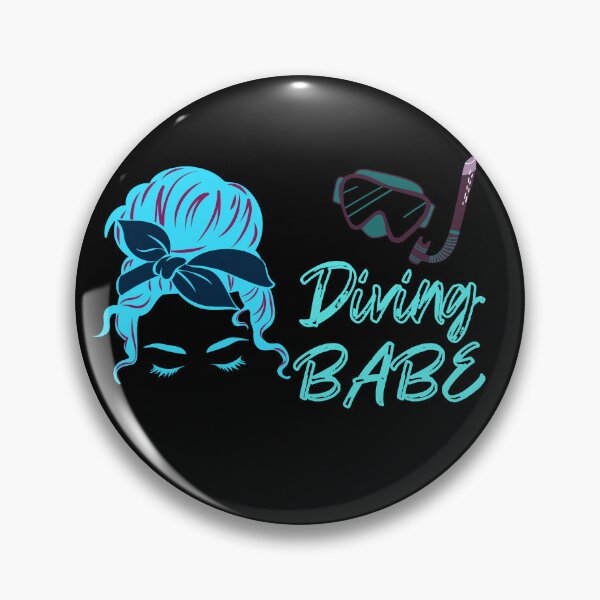 Item preview, Messy Bun Diving Babe, Diver Girls, Scuba Diver  designed and sold by Rally-Girl.