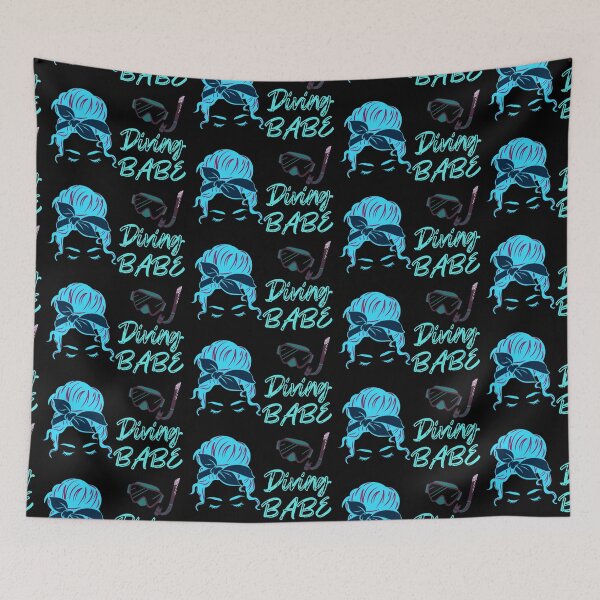 Item preview, Messy Bun Diving Babe, Diver Girls, Scuba Diver  designed and sold by Rally-Girl.