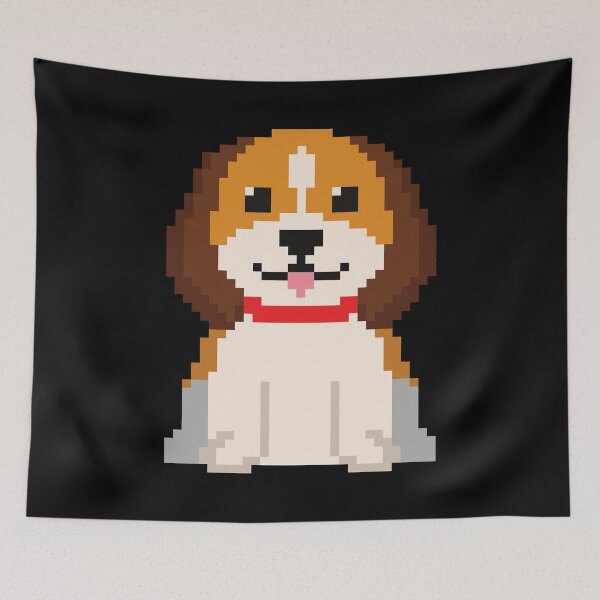 Item preview, Pixel puppy Black and Gray designed and sold by The Love Quill.