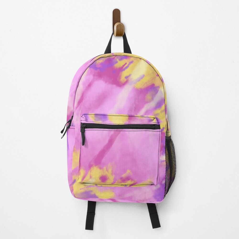 Discover Pink/Yellow Tie Dye Pattern Backpack