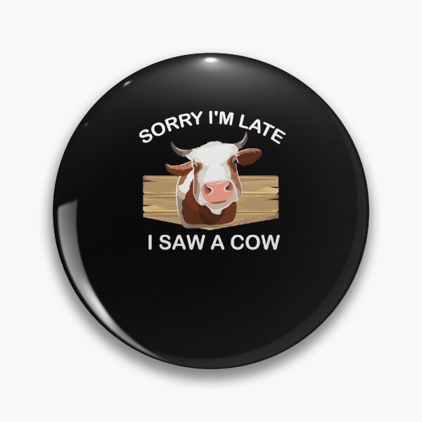 Item preview, Sorry i'm late i saw a cow, vintage gift for cow lovers designed and sold by CRO-DESIGN.