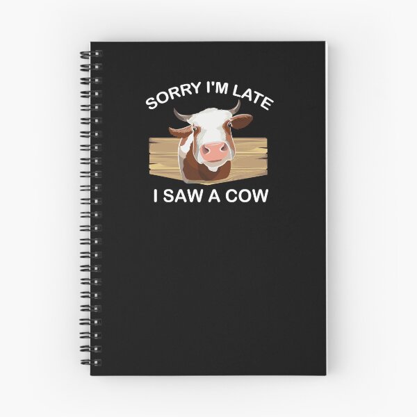 Item preview, Sorry i'm late i saw a cow, vintage gift for cow lovers designed and sold by CRO-DESIGN.