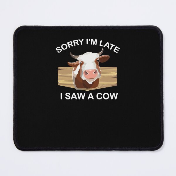 Item preview, Sorry i'm late i saw a cow, vintage gift for cow lovers designed and sold by CRO-DESIGN.
