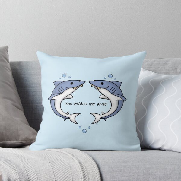 Item preview, Funny Cute Mako Shark Pun, 'You Mako Me Smile' designed and sold by auristela.