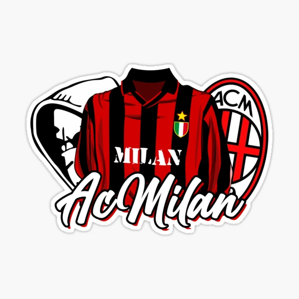 ADESIVI A.C. MILAN CON APPLICATION 30 X 20 CM 