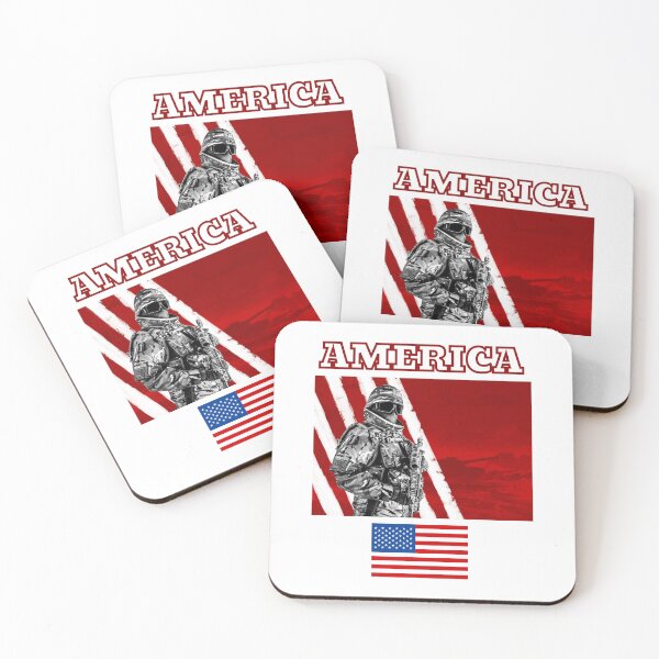 Item preview, American soldier with American Flag designed and sold by AmericaFreedom.