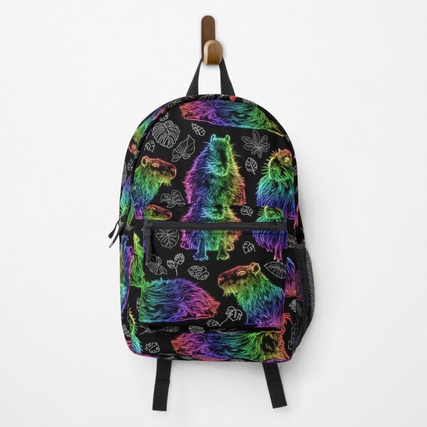 Item preview, Rainbow Capybaras and Tropical Leaves designed and sold by nimreninmu.