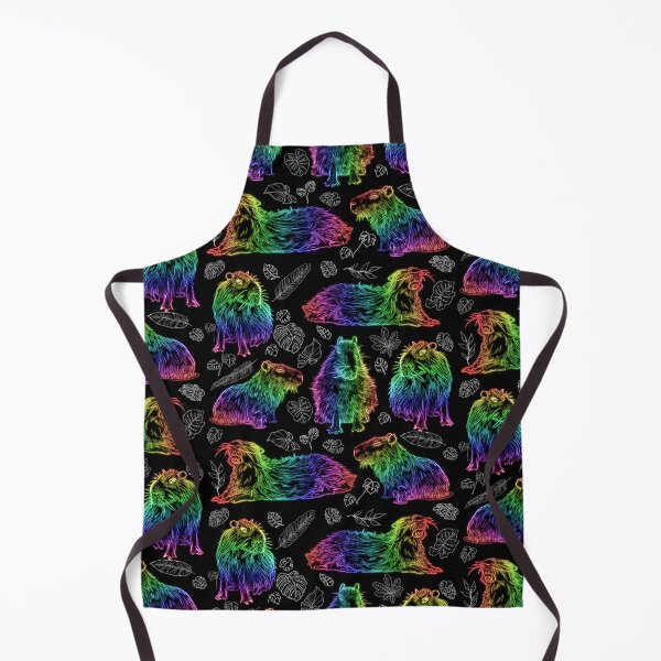 Item preview, Rainbow Capybaras and Tropical Leaves designed and sold by nimreninmu.