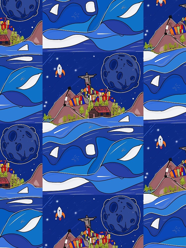 Thumbnail 3 of 3, Scarf, Energizing crazy Rio community designed and sold by psychedelic-Rio.