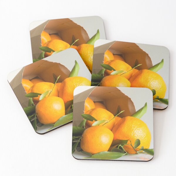 Item preview, Freshly picked mandarines spilling from a recycled paper bag designed and sold by DavidMay.