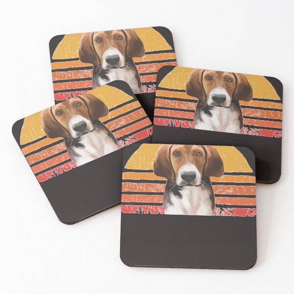 Artikelvorschau, Amerikanischer Foxhound-Weinlese, Retro-amerikanischer Foxhound-Sonnenuntergang, amerikanische Foxhound-Mutter, amerikanischer Foxhound entworfen und verkauft von BenjaminEvansf.