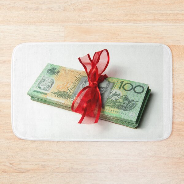 Item preview, Australian $100 notes Bundle, tied up with red ribbon, like a gift designed and sold by DavidMay.