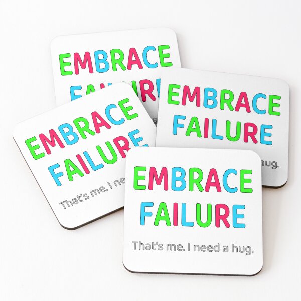 Item preview, Embrace Failure - Multicolor Green Pink Blue designed and sold by ThatIsSomething.