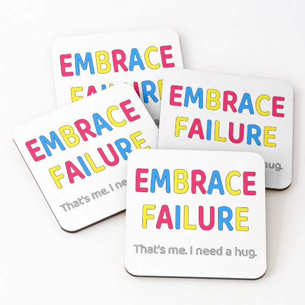 Item preview, Embrace Failure - Multicolor Pink Blue Yellow designed and sold by ThatIsSomething.