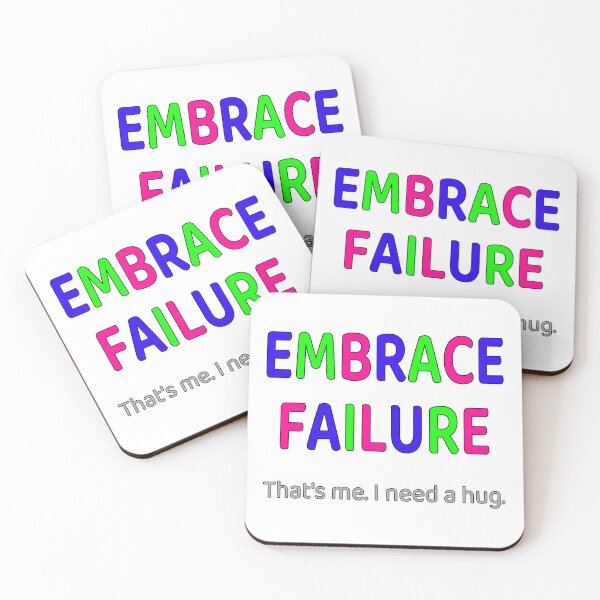 Item preview, Embrace Failure - Multicolor Blue Green Pink designed and sold by ThatIsSomething.