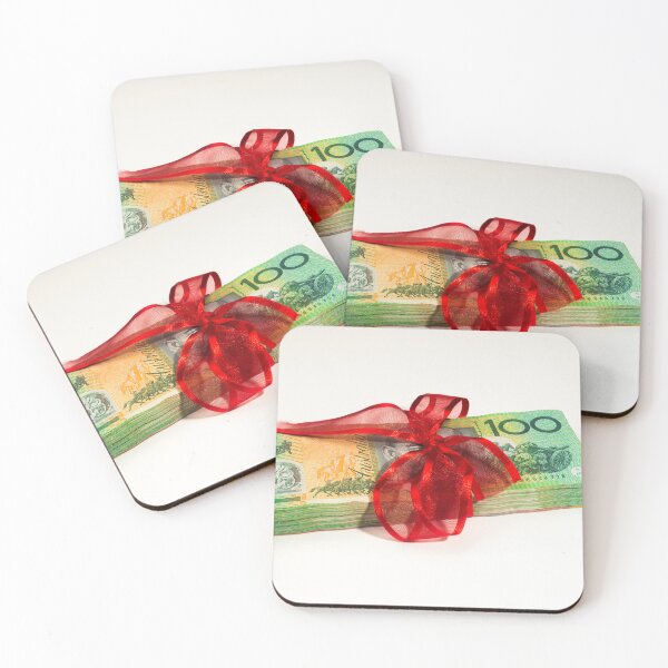 Item preview, Australian $100 notes Bundle, tied up with red ribbon, like a gift designed and sold by DavidMay.
