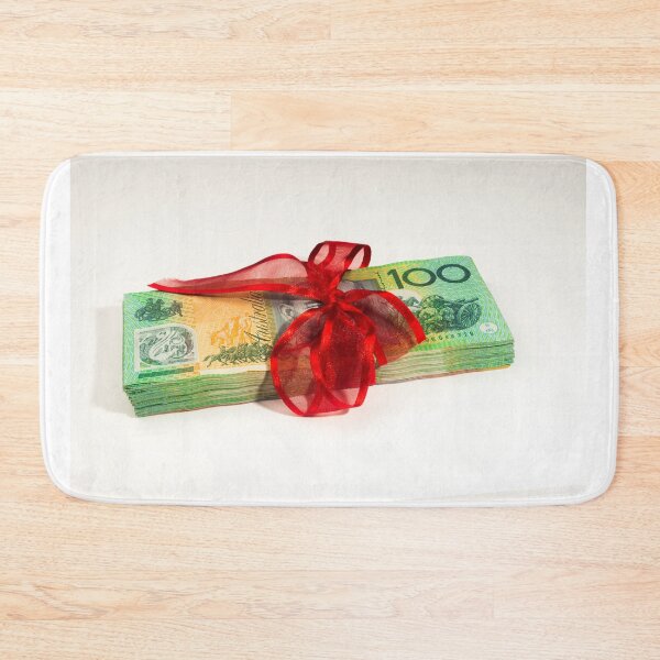Item preview, Australian $100 notes Bundle, tied up with red ribbon, like a gift designed and sold by DavidMay.