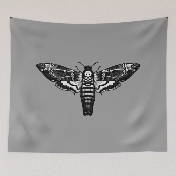 Item preview, Deaths Head Hawk Moth | Black and White designed and sold by wildtribe.