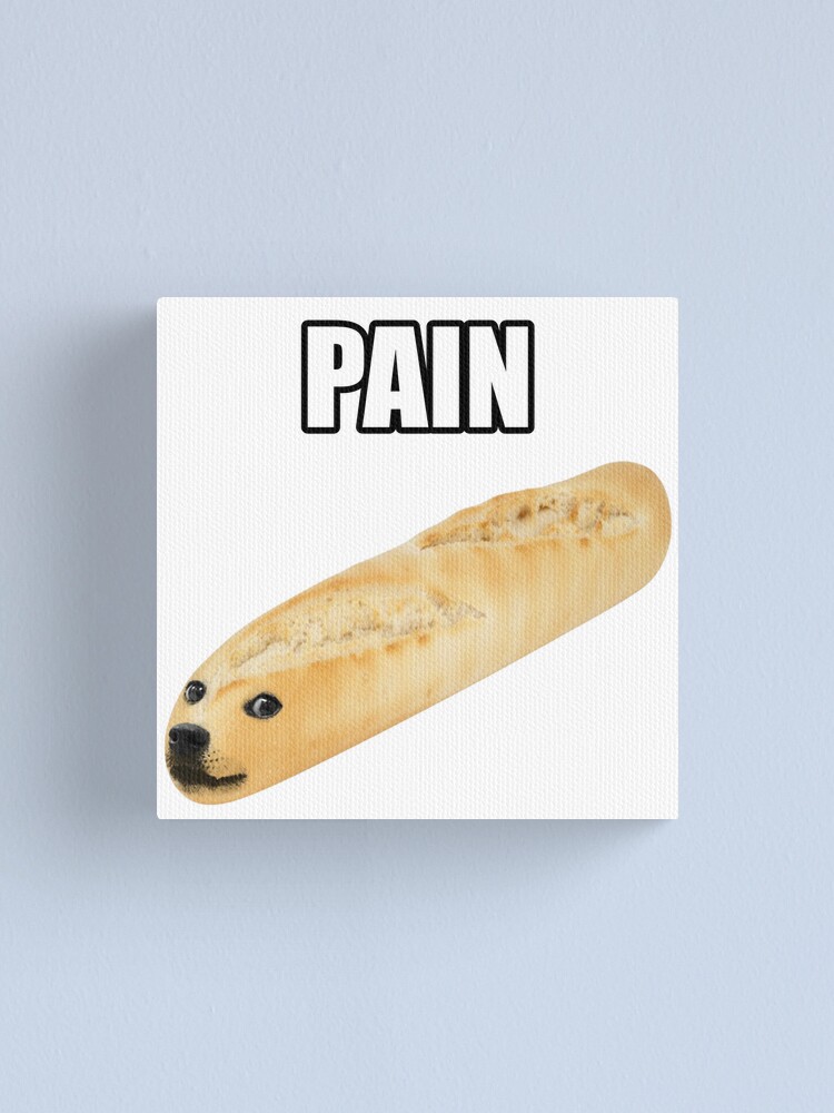 "Doge Pain Meme" Canvas Print for Sale by fomodesigns Redbubble