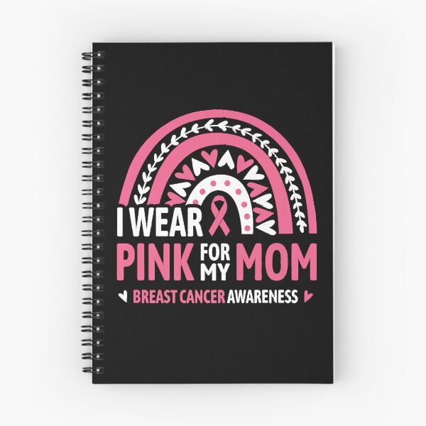 Item preview, I Wear Pink Rainbow for Mom Breast Cancer Awareness Support  designed and sold by BrettPorter2612.