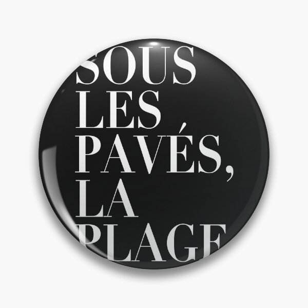 Item preview, ! new ! paris revolt, may  'sous les paves, la plage' white on deep red classic t shir designed and sold by ThomasMcelrath.