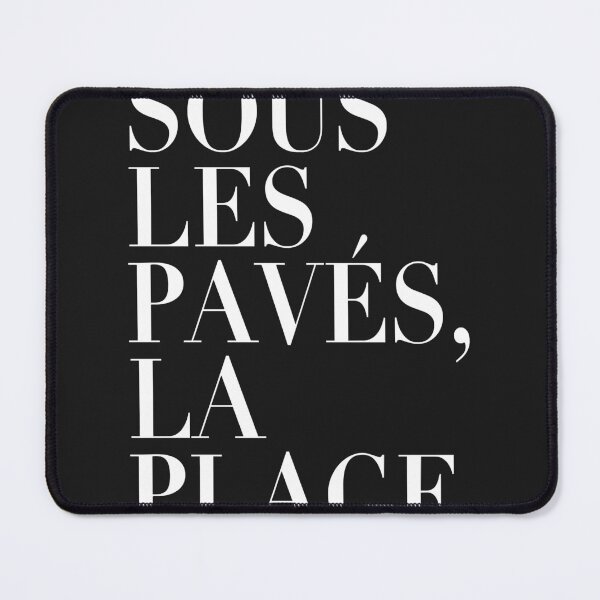 Item preview, ! new ! paris revolt, may 'sous les paves, la plage' white on deep red classic t shir designed and sold by ThomasMcelrath.