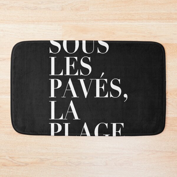 Item preview, ! new ! paris revolt, may 'sous les paves, la plage' white on deep red classic t shir designed and sold by ThomasMcelrath.