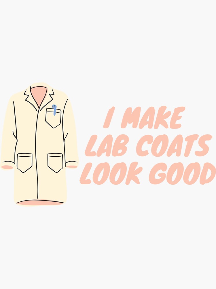 "Lab coat" Sticker for Sale by AyahBaniMustafa Redbubble