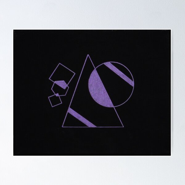 Item preview, Black Canvas with Purple Graphic Design, 0004 designed and sold by TinaWakefield.