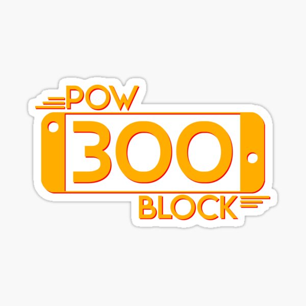Pow Block 300 Logo Sticker