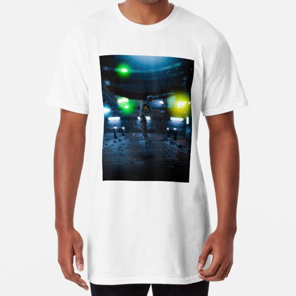 Le robot prend vie T-shirt long