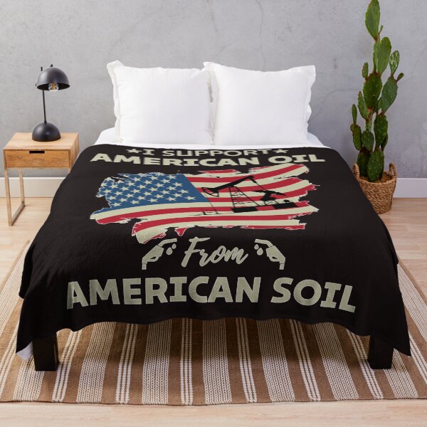 Item preview, I Support American Oil from American Soil , American Flag Essential T-Shirt designed and sold by CYNTHIASTOK.
