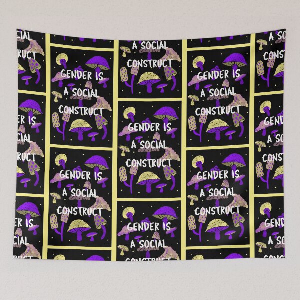 Item preview, Nonbinary Pride Mushrooms <3 Gender Is a Social Construct designed and sold by Butleronice.