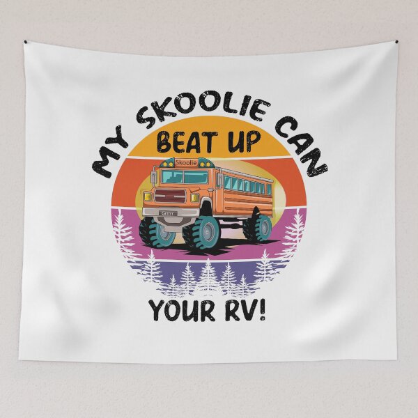 Item preview, Skoolie Bus Conversions are better than RV's - Tell them like it is. designed and sold by thewildskoolie.